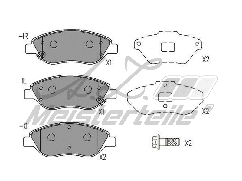 Brake Pad Set, disc brake (AZMT-44-022-2455)