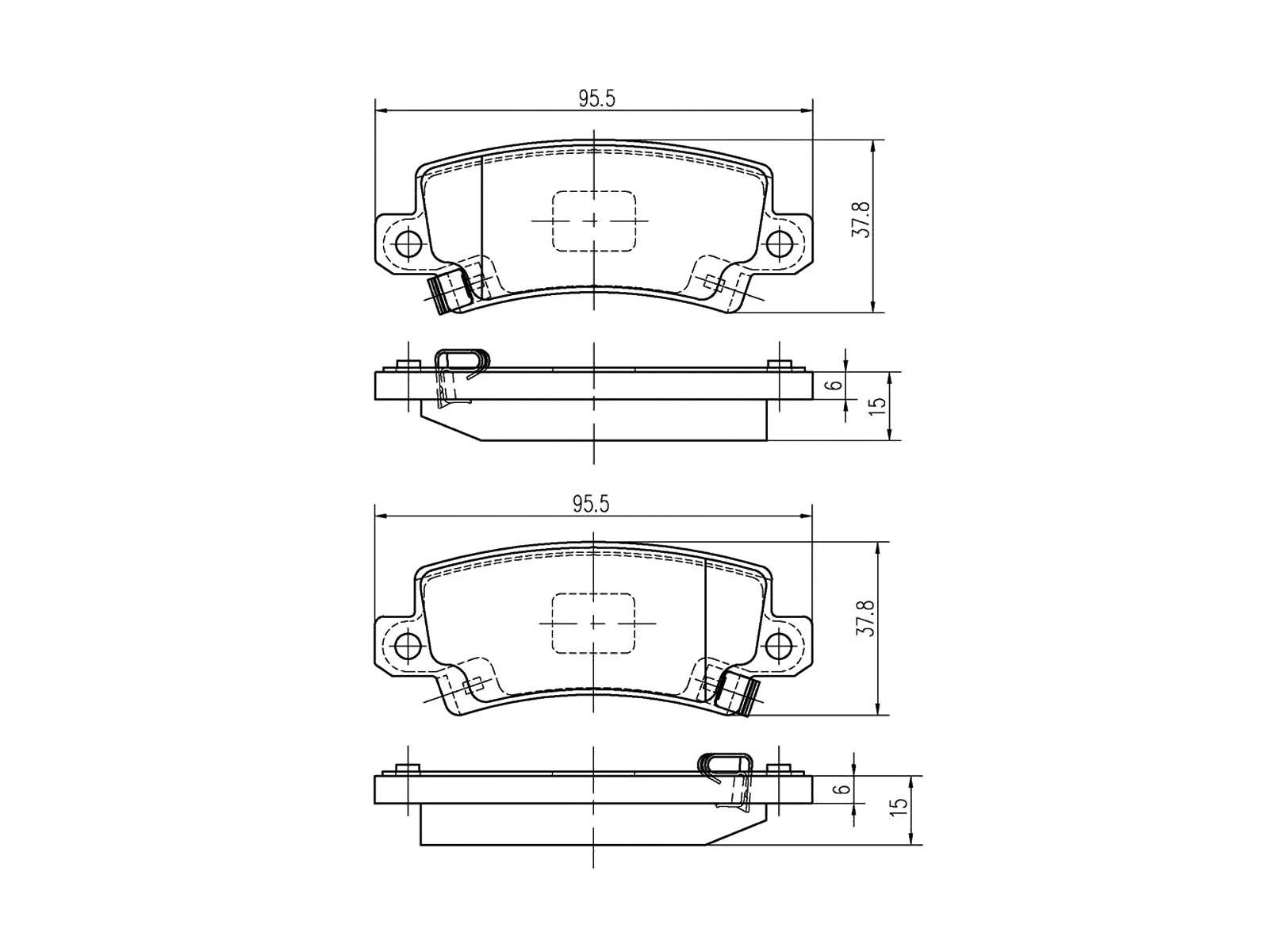 Brake Pad Set, disc brake (AZMT-44-022-1153)