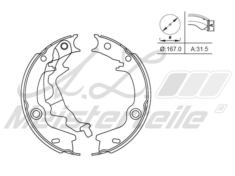 Brake Shoe Set (AZMT-44-026-1108)