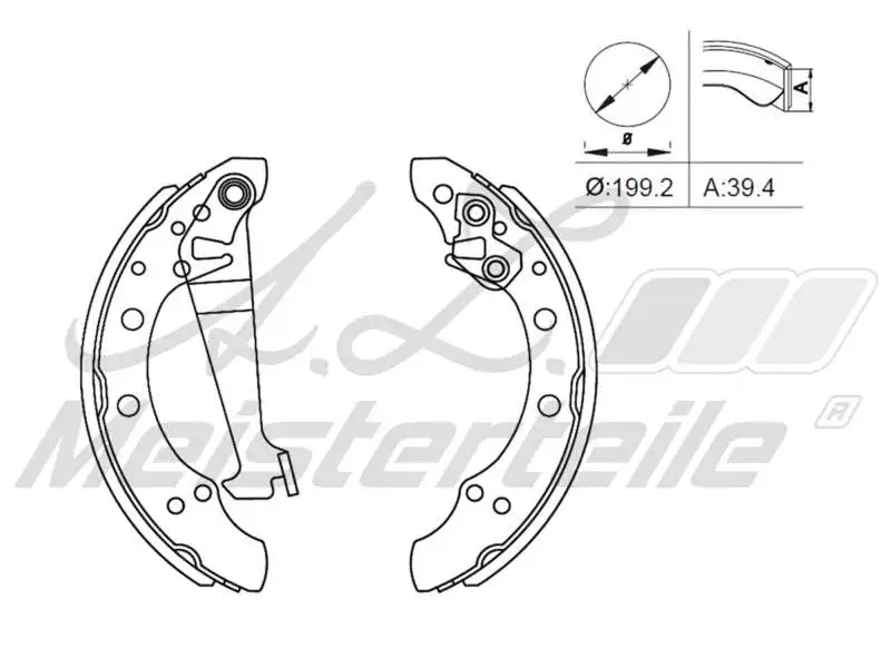 Brake Shoe Set (AZMT-44-026-1044)