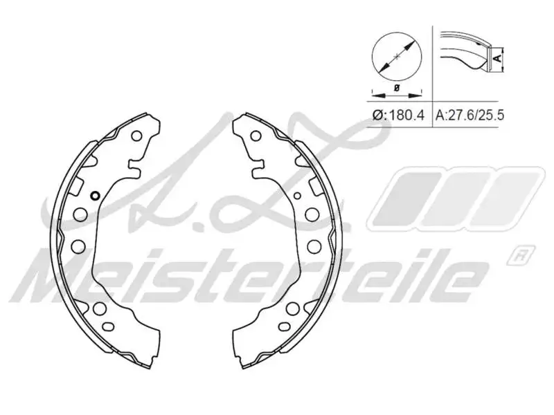 Brake Shoe Set (AZMT-44-026-1461)