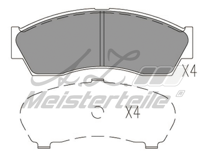 Brake Pad Set, disc brake (AZMT-44-022-1935)