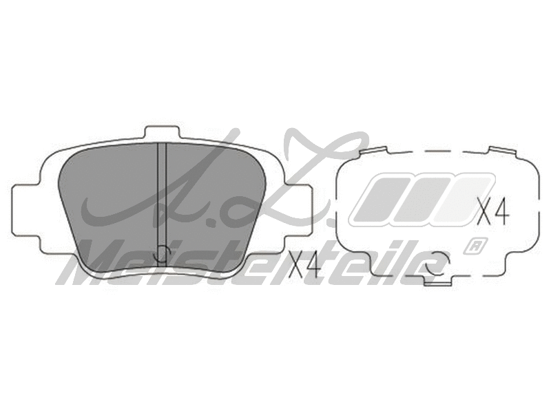 Brake Pad Set, disc brake (AZMT-44-022-1777)