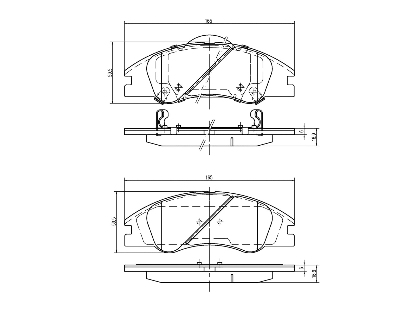 Brake Pad Set, disc brake (AZMT-44-022-1292)