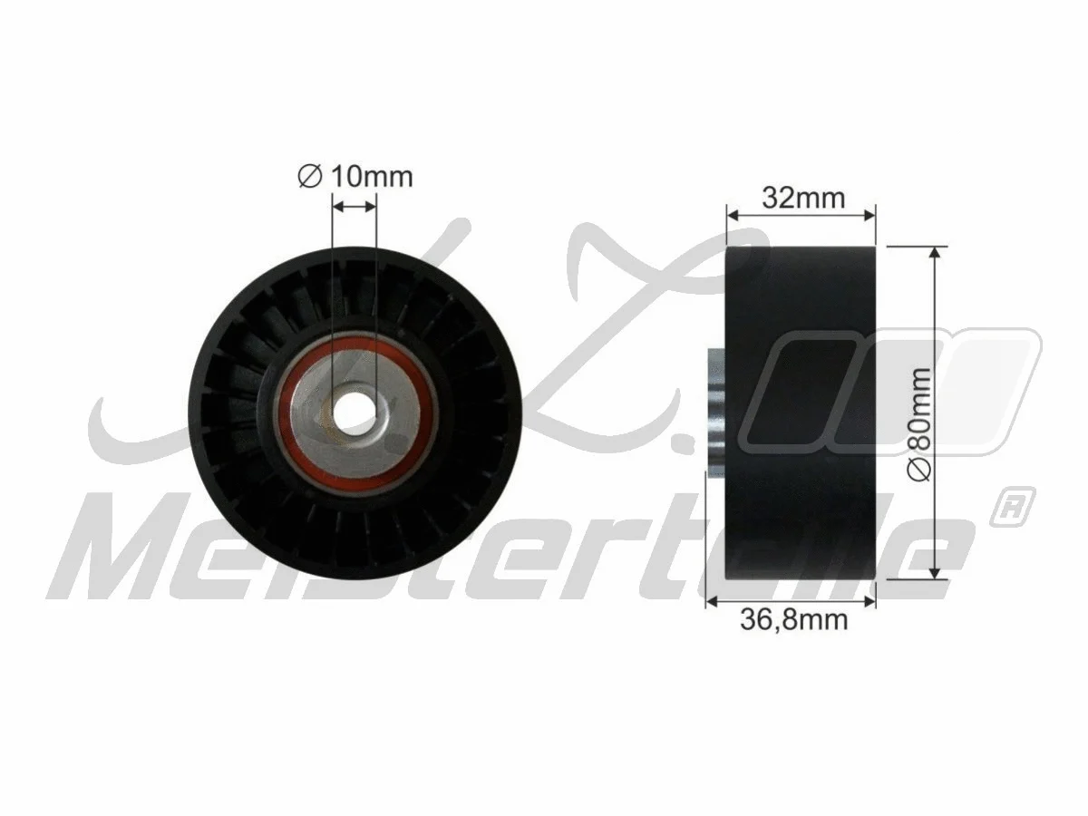 Deflection/Guide Pulley, V-ribbed belt (AZMT-20-031-2067)