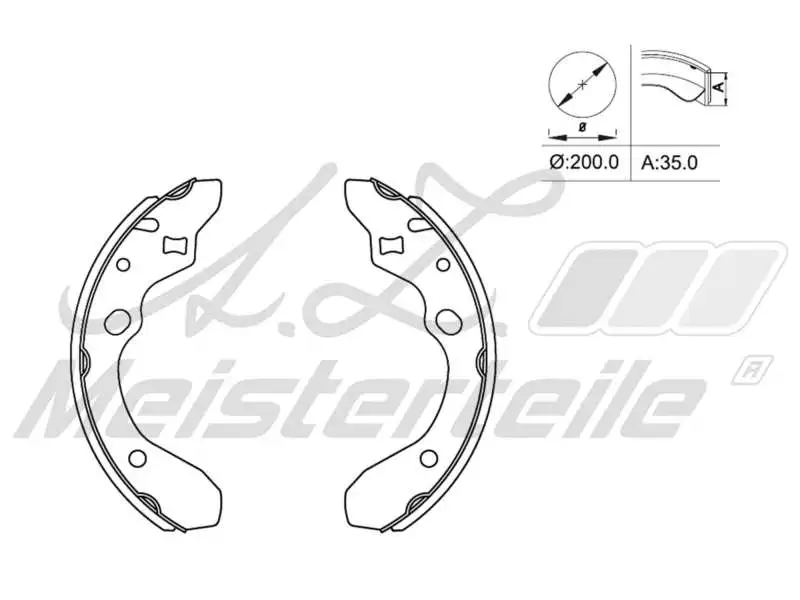 Brake Shoe Set (AZMT-44-026-1085)