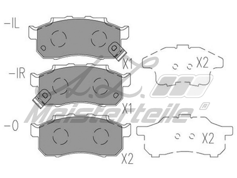 Brake Pad Set, disc brake (AZMT-44-022-2630)