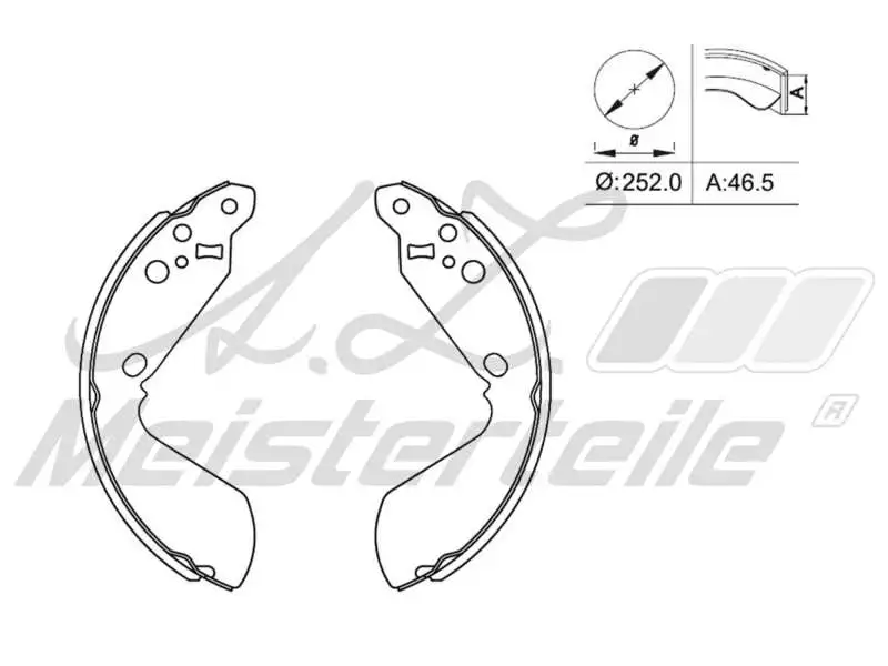 Brake Shoe Set (AZMT-44-026-1303)