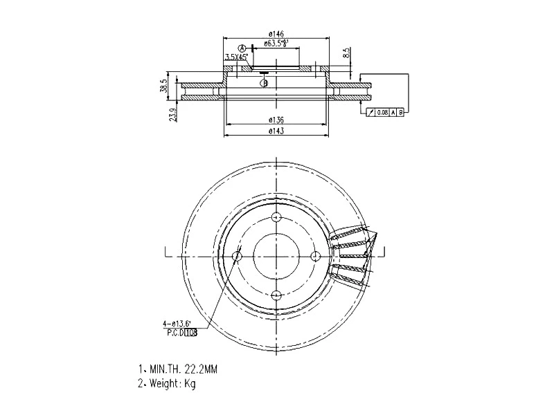 Brake Disc (AZMT-44-024-1443)
