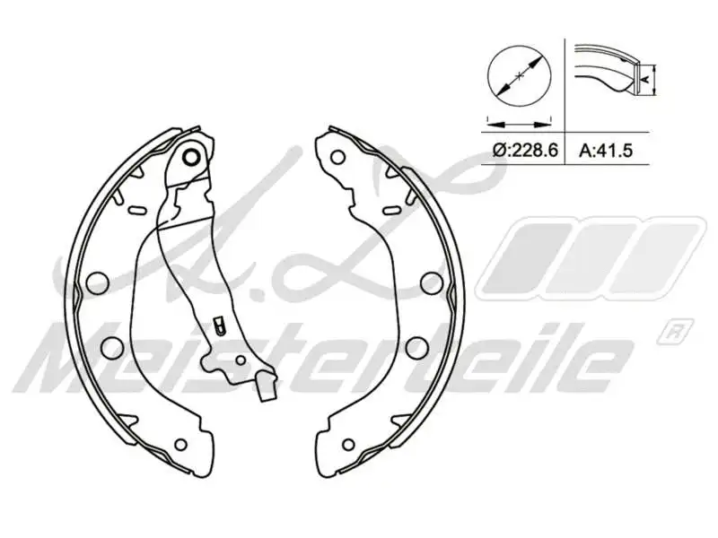 Brake Shoe Set (AZMT-44-026-1058)