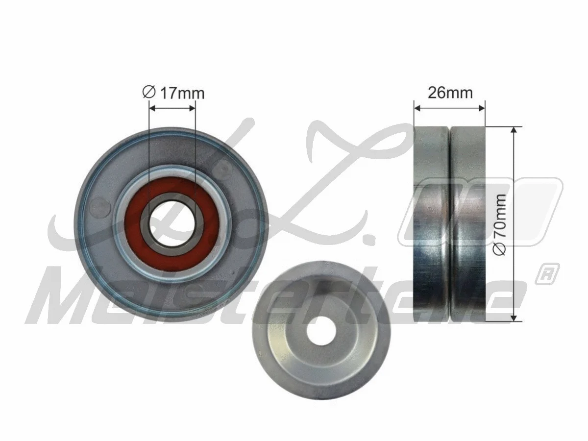 Deflection/Guide Pulley, V-ribbed belt (AZMT-20-031-1390)