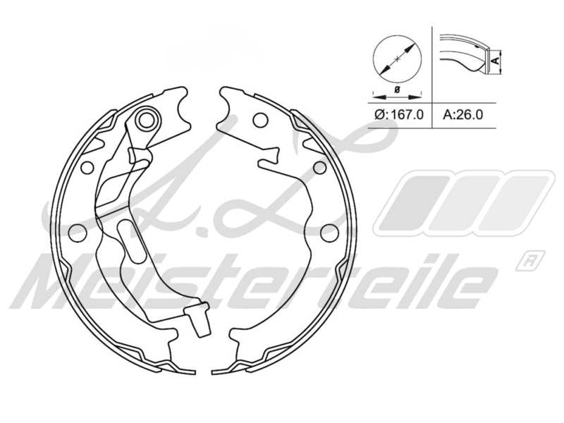 Brake Shoe Set (AZMT-44-026-1087)