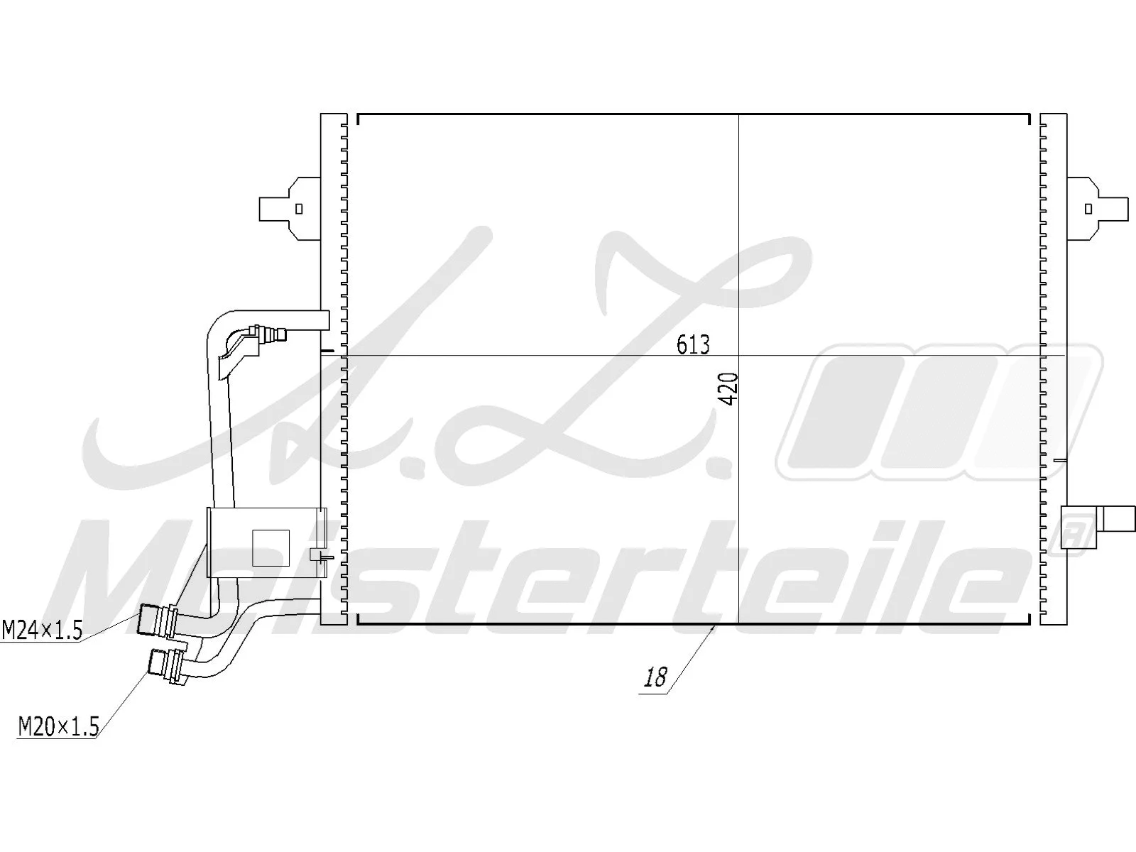 Condenser, air conditioning (AZMT-45-030-1103)