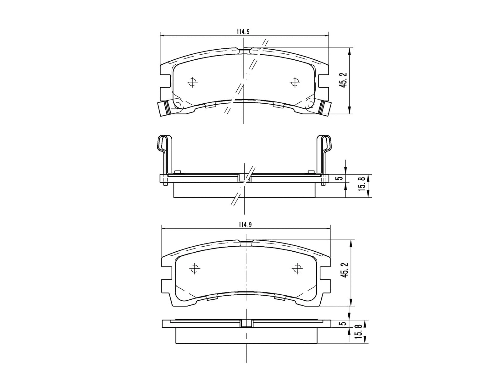 Brake Pad Set, disc brake (AZMT-44-022-1007)