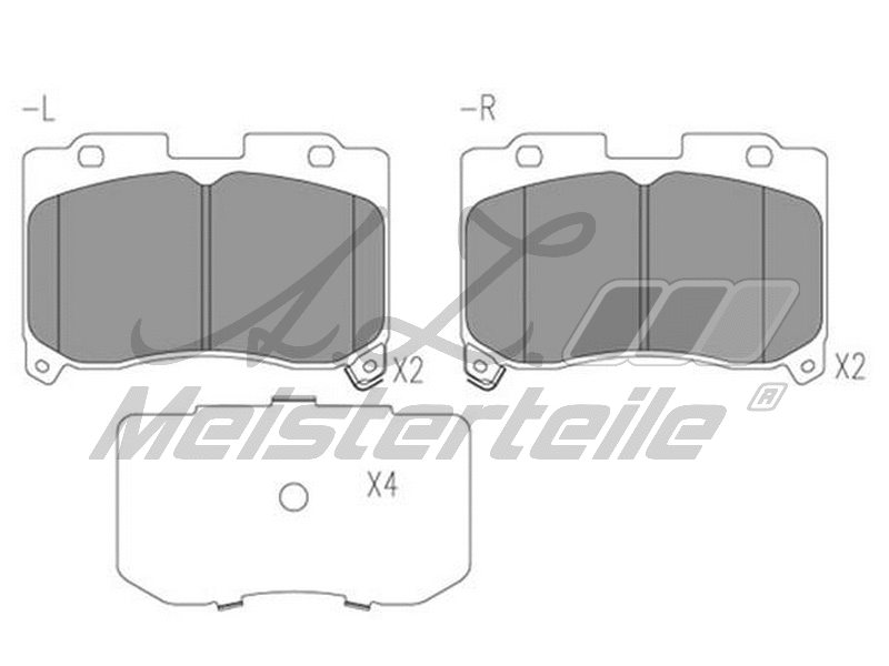 Brake Pad Set, disc brake (AZMT-44-022-1924)