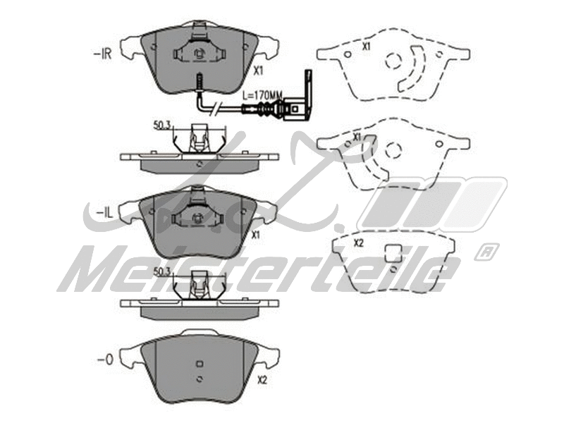 Brake Pad Set, disc brake (AZMT-44-022-2212)