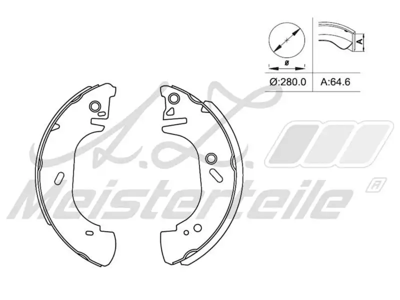 Brake Shoe Set (AZMT-44-026-1302)