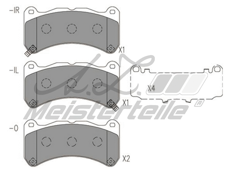 Brake Pad Set, disc brake (AZMT-44-022-1961)