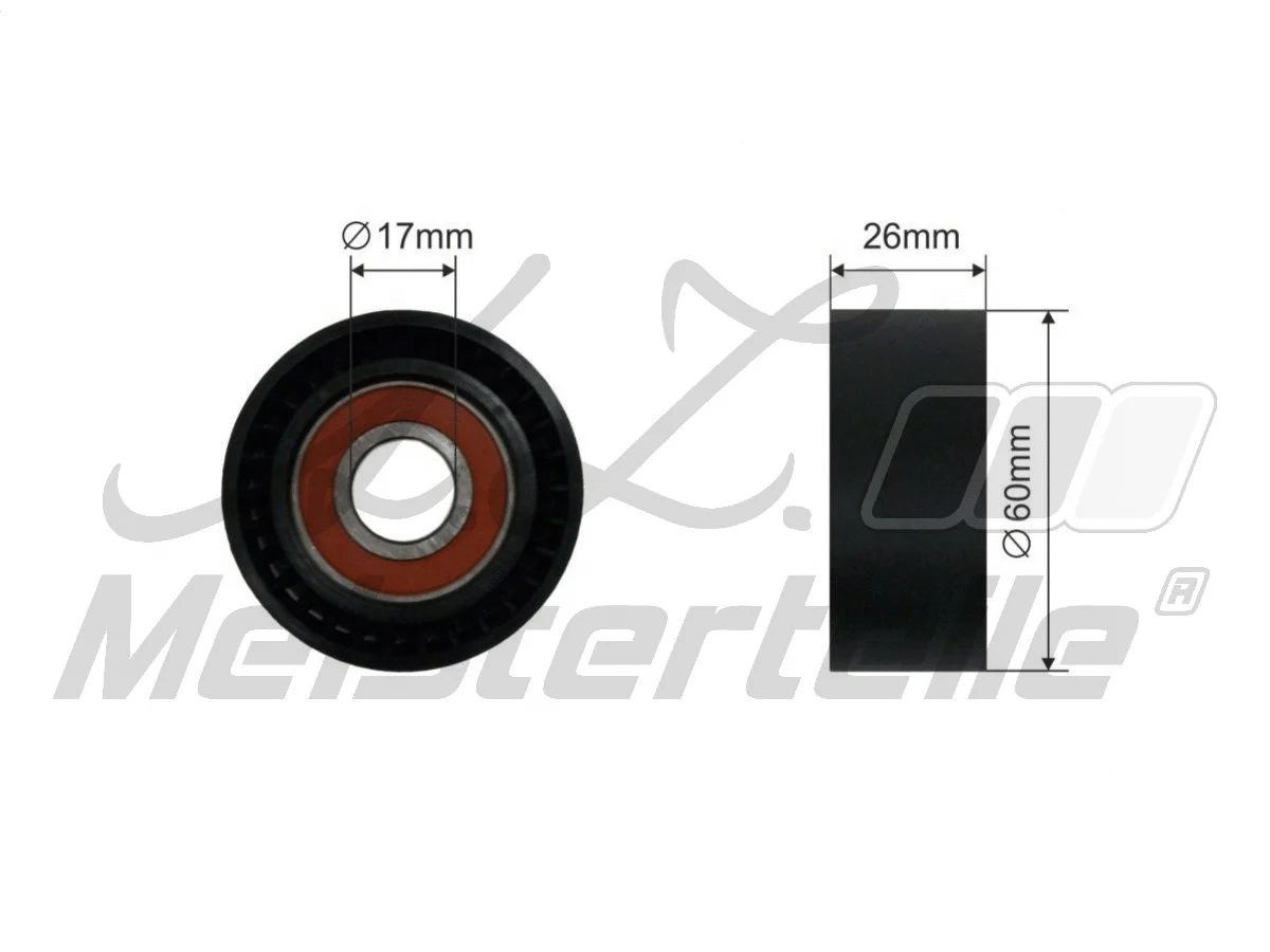 Deflection/Guide Pulley, V-ribbed belt