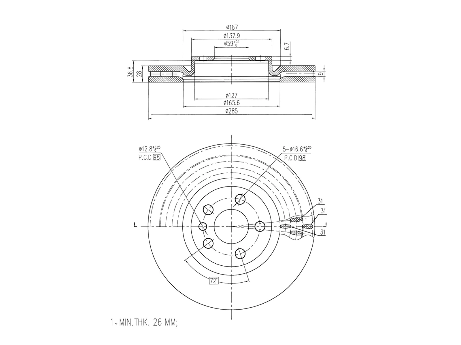 Brake Disc (AZMT-44-024-1098)