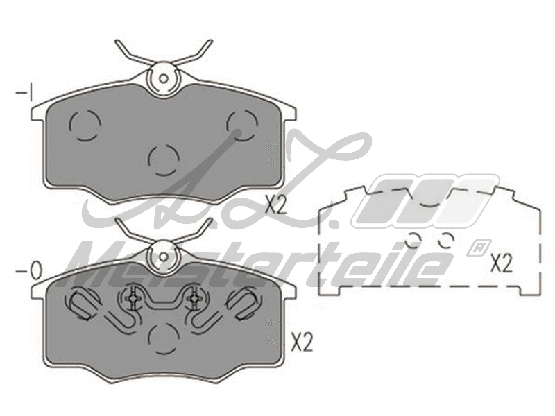 Brake Pad Set, disc brake (AZMT-44-022-1852)