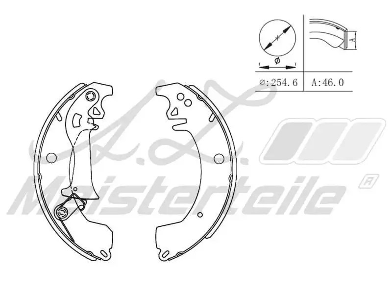 Brake Shoe Set (AZMT-44-026-1412)