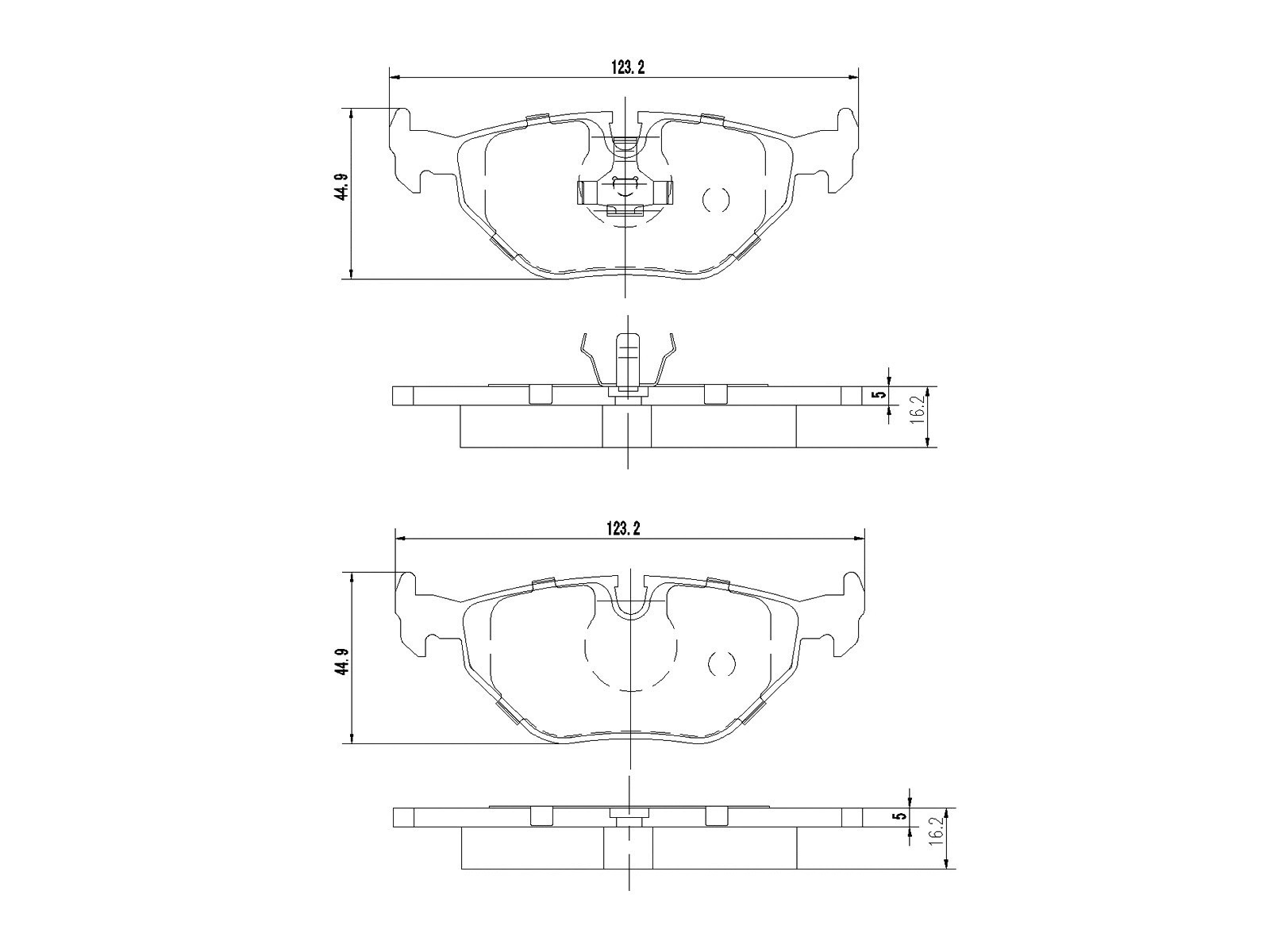 Brake Pad Set, disc brake (AZMT-44-022-1408)