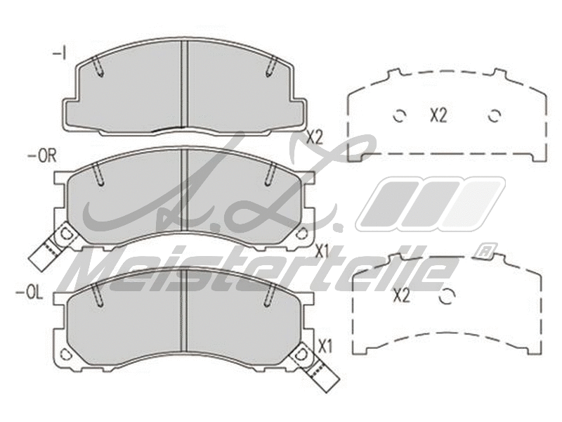 Brake Pad Set, disc brake (AZMT-44-022-2468)