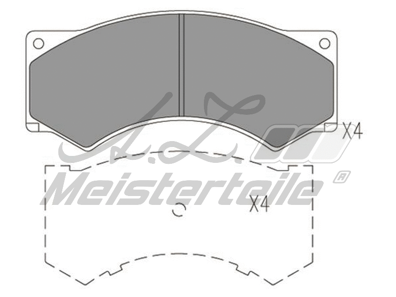 Brake Pad Set, disc brake (AZMT-44-022-2353)