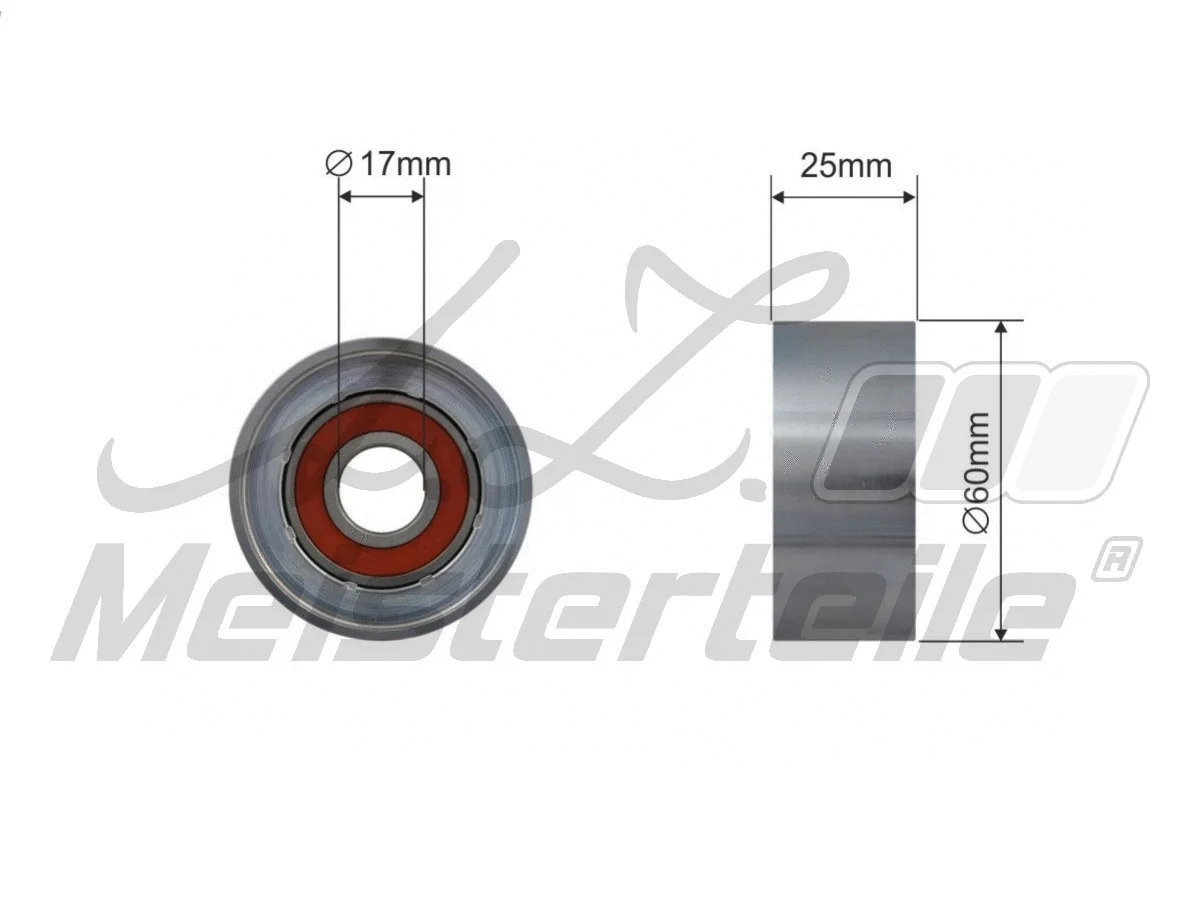 Deflection/Guide Pulley, V-ribbed belt