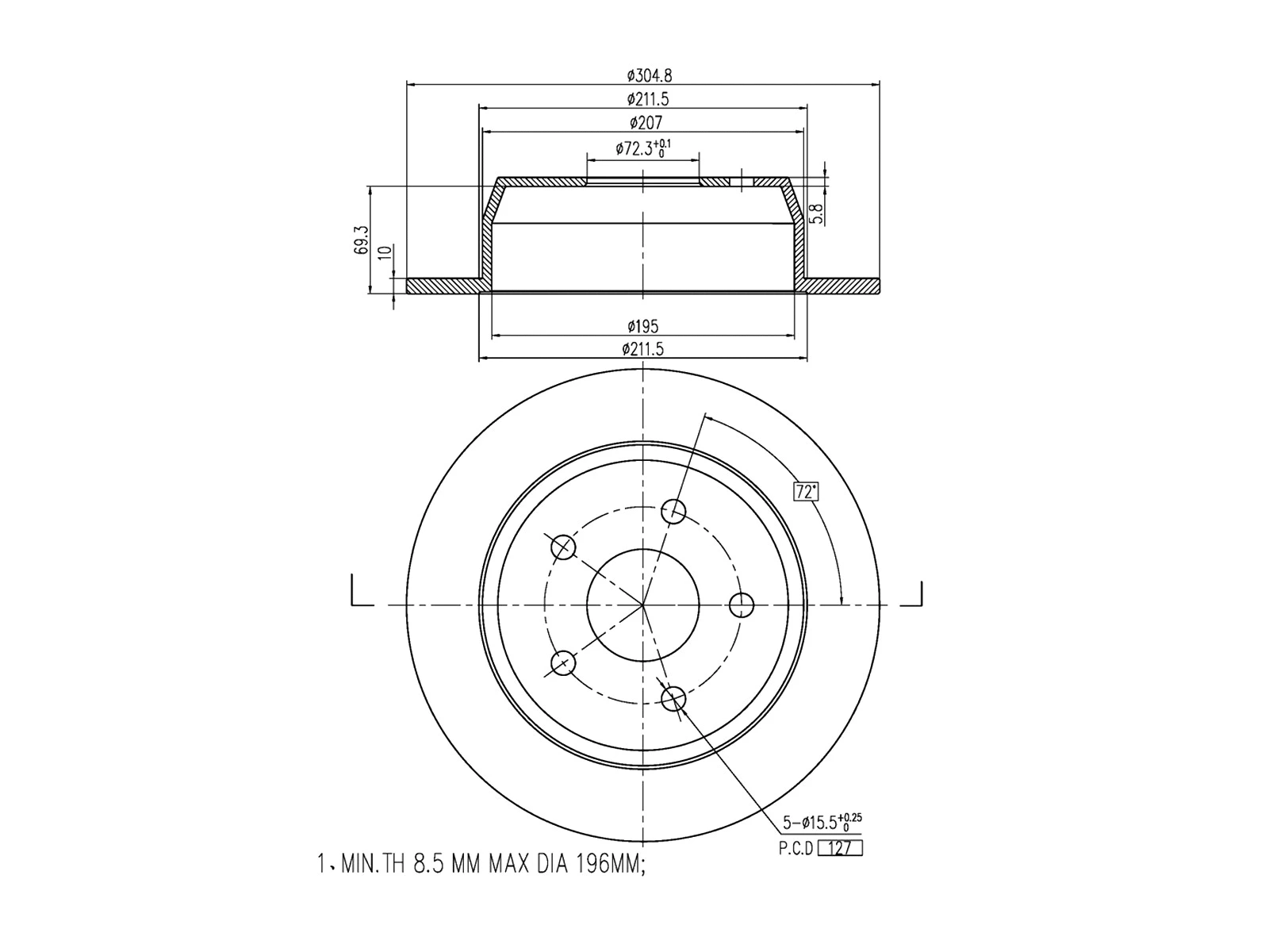 Brake Disc (AZMT-44-024-1277)
