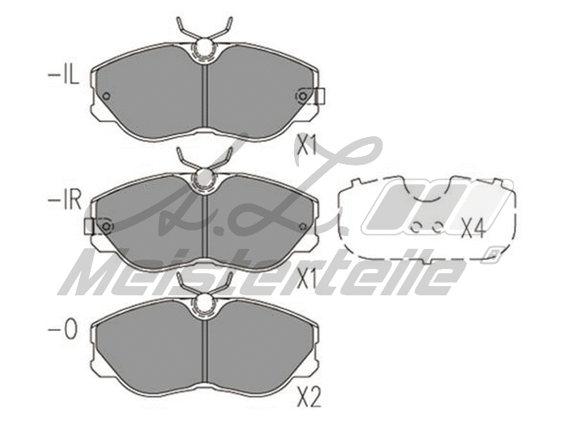 Brake Pad Set, disc brake (AZMT-44-022-2390)