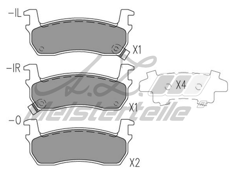 Brake Pad Set, disc brake (AZMT-44-022-1715)
