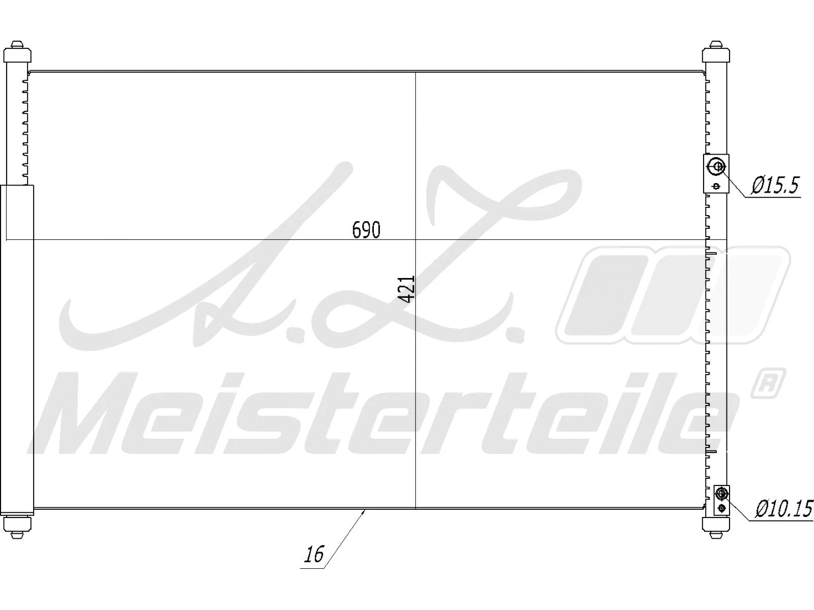 Condenser, air conditioning (AZMT-45-030-1220)
