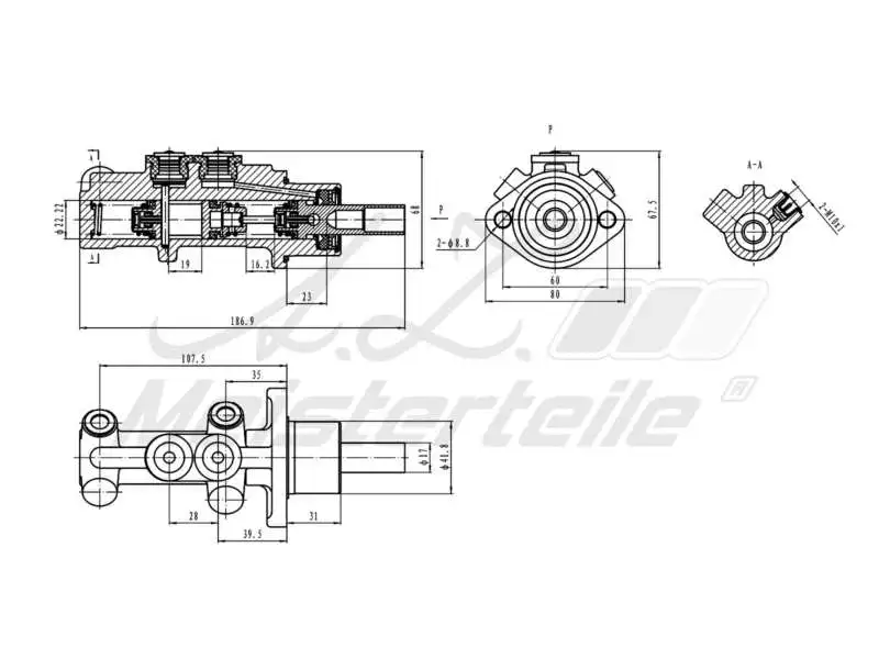 Brake Master Cylinder (AZMT-44-110-1082)