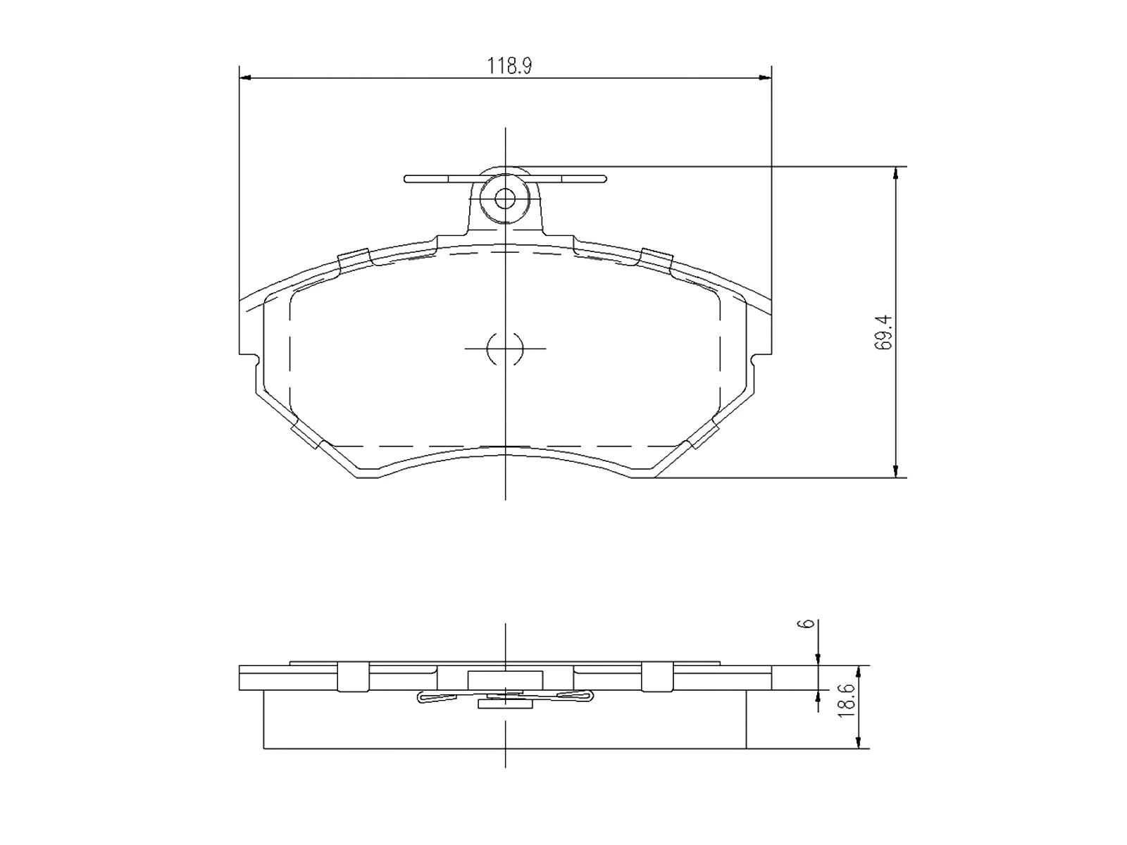 Brake Pad Set, disc brake (AZMT-44-022-1048)