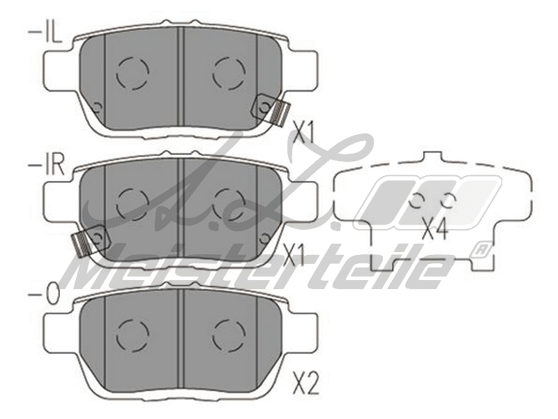 Brake Pad Set, disc brake (AZMT-44-022-1876)