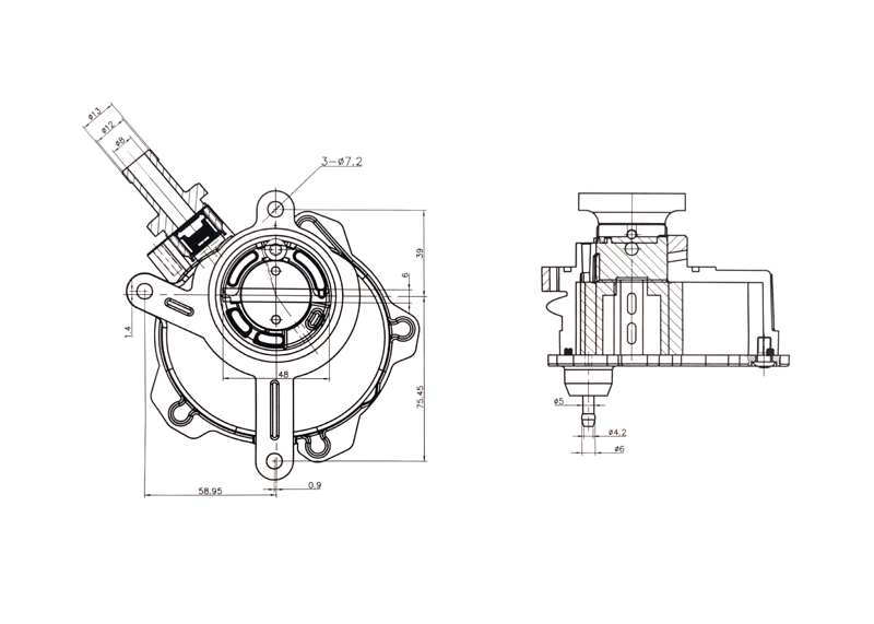 Vacuum Pump, braking system (AZMT-44-130-1009)