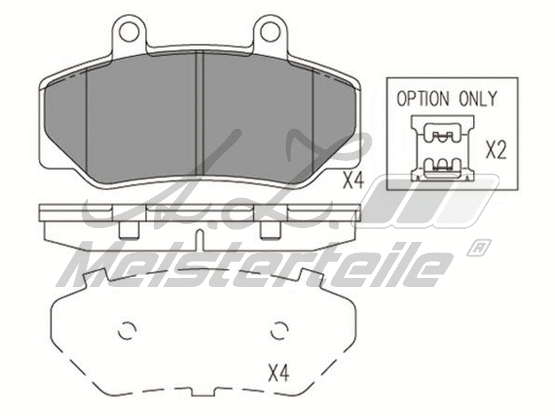 Brake Pad Set, disc brake (AZMT-44-022-1756)