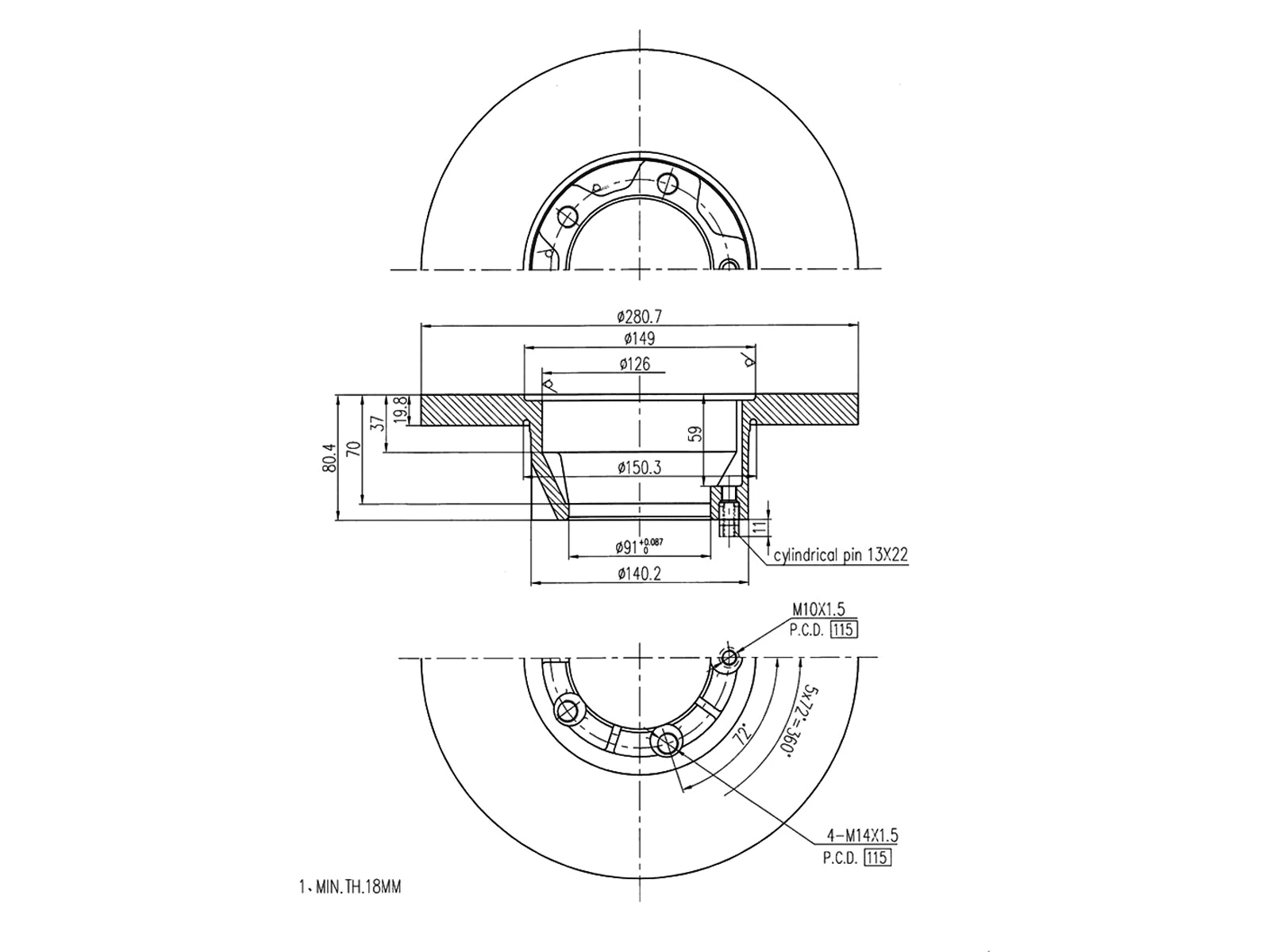 Brake Disc (AZMT-44-024-1006)