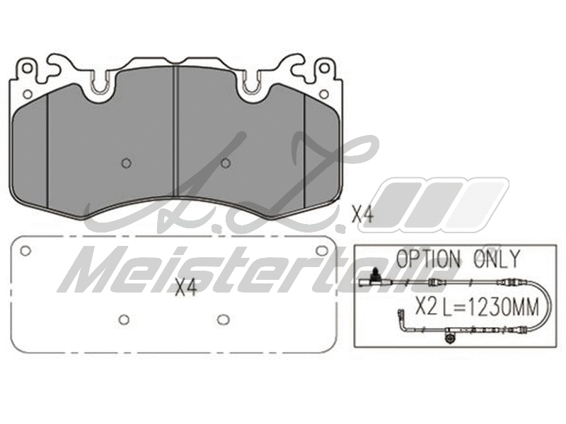 Brake Pad Set, disc brake (AZMT-44-022-1736)