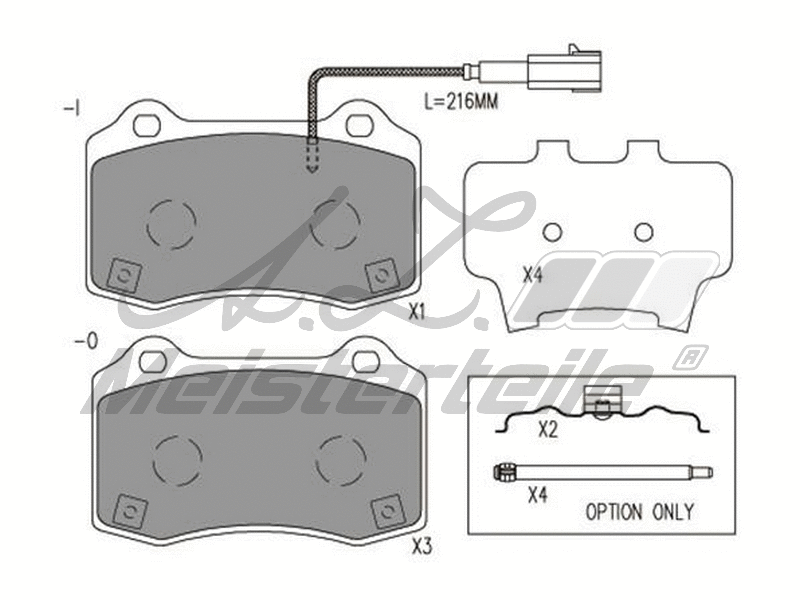 Brake Pad Set, disc brake (AZMT-44-022-2554)