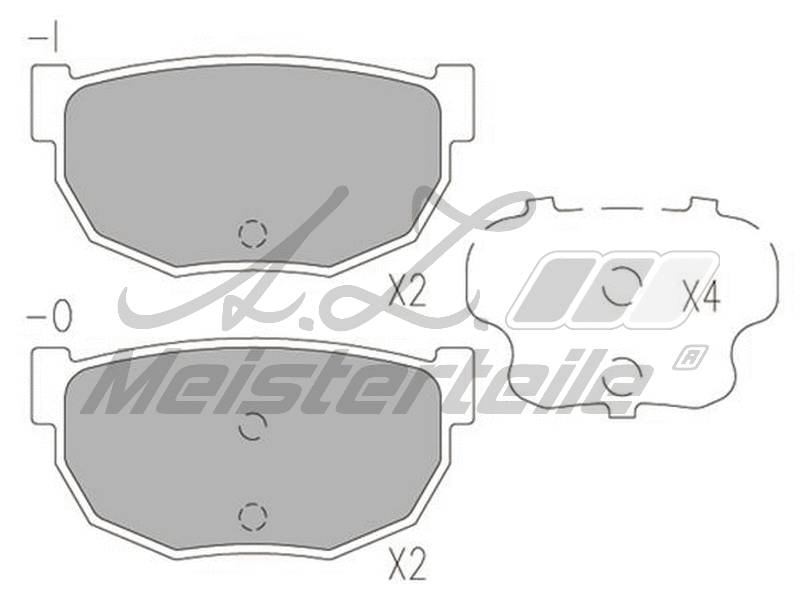 Brake Pad Set, disc brake (AZMT-44-022-2253)