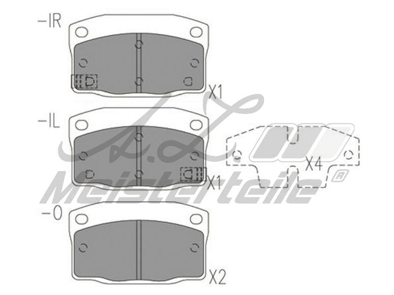 Brake Pad Set, disc brake (AZMT-44-022-2472)