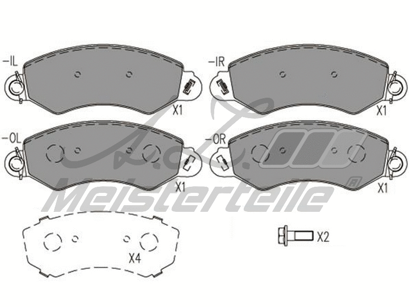 Brake Pad Set, disc brake (AZMT-44-022-1850)