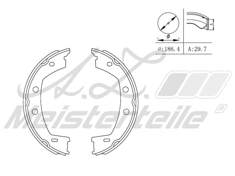 Brake Shoe Set (AZMT-44-026-1336)