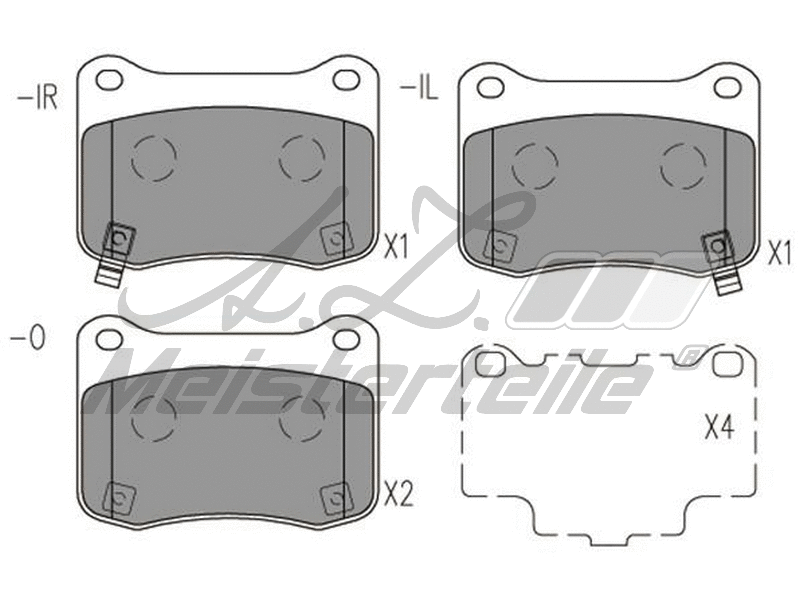 Brake Pad Set, disc brake (AZMT-44-022-1960)