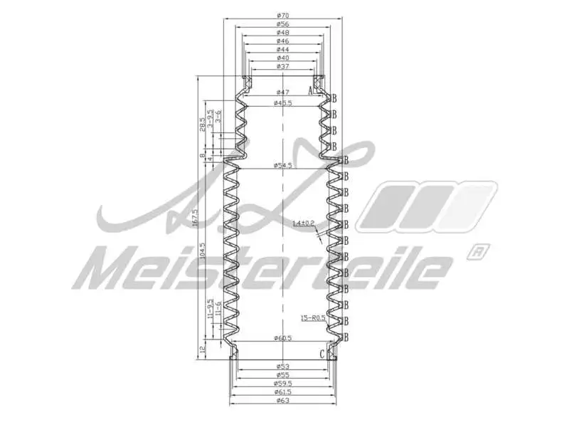 Bellow, steering (AZMT-42-020-1160)