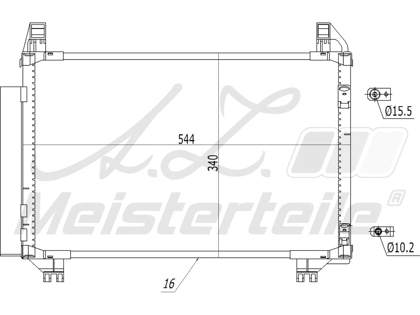 Condenser, air conditioning (AZMT-45-030-1288)