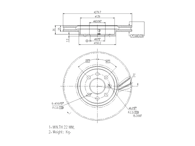 Brake Disc (AZMT-44-024-1203)